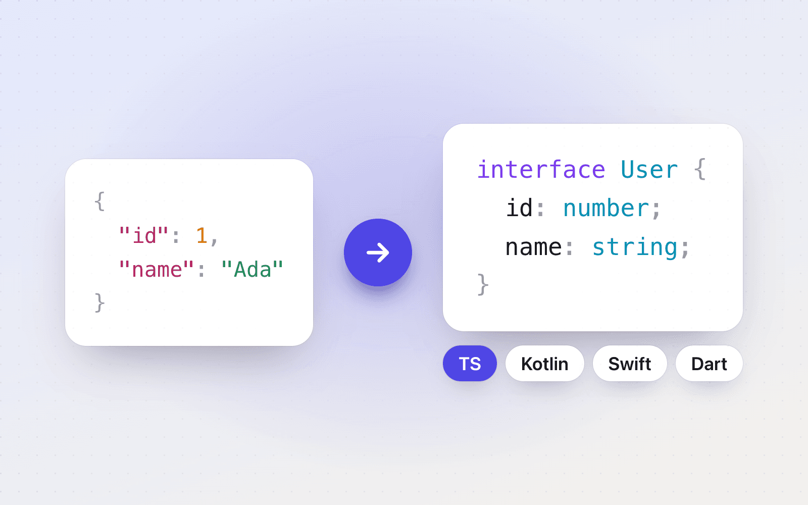 json to model icon