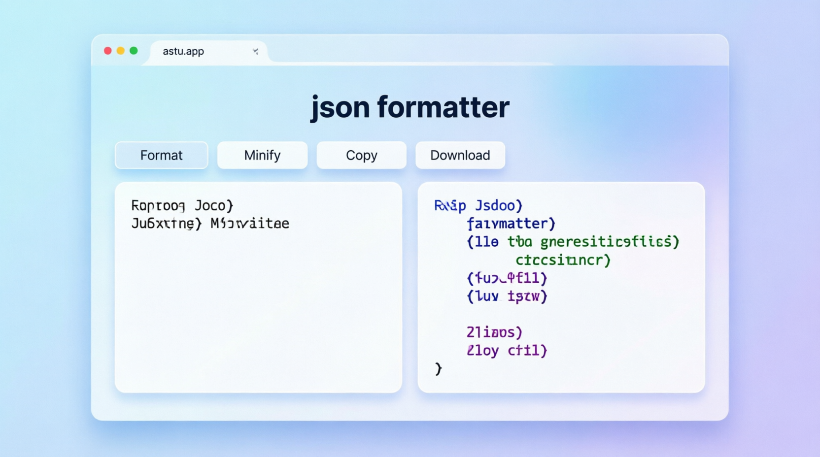 JSON Formatter & Validator - Pretty Print JSON | astu.app